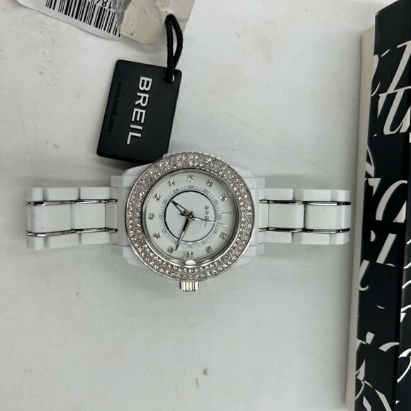 Women’s Breil ceramic watch with  Crystal, Bezzel, and face NWT - Picture 1 of 9